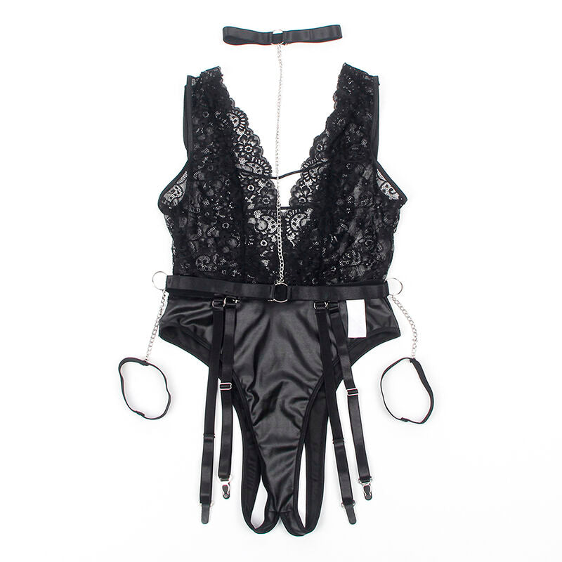 SUBBLIME - 954383 SEXY BODY MED HÅNDTAGSBÆLTE SORT S/M