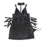 SUBBLIME - 954413 LÆDER BONDAGE BODY SORT L/XL