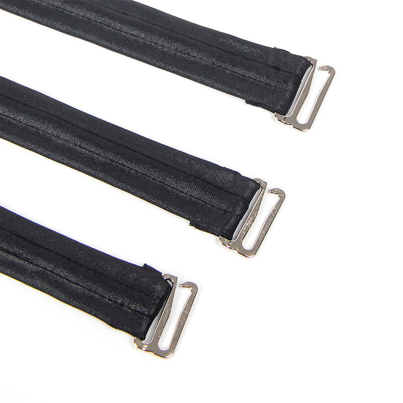 SUBBLIME - 954413 LÆDER BONDAGE BODY SORT L/XL
