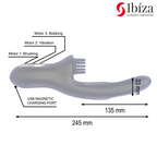 IBIZA - HI-TECH RABITT BØRSTENDE MULTICELLE KLITORIAL OG DOBBELT BØLGEVIBRATOR