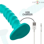 INTENS - BUFFY VIBRATOR STØRRELSE S SPIRALDESIGN 10 VIBRATIONER BLÅ FJERNBETJENING