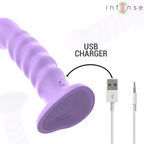 INTENS - BRENDA VIBRATOR STØRRELSE M SPIRALDESIGN 10 VIBRATIONER LILLA FJERNBETJENING