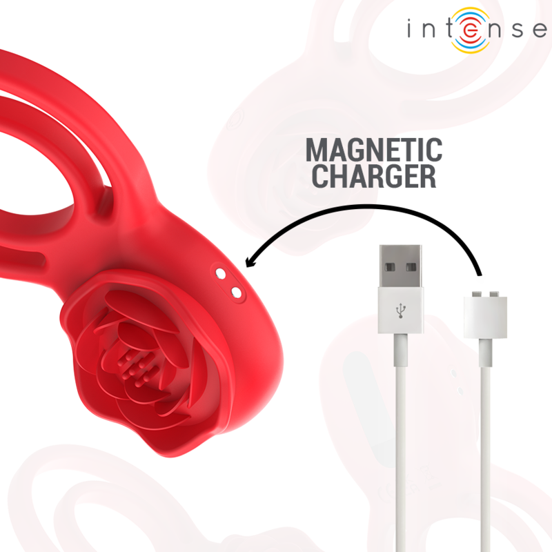 INTENS - GAIL STIMULATOR ROSE 10 VIBRATIONER RØD FJERNBETJENING