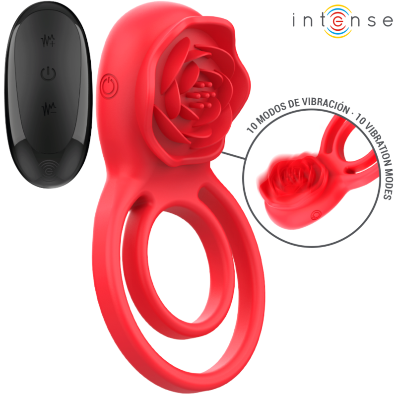 INTENS - GAIL STIMULATOR ROSE 10 VIBRATIONER RØD FJERNBETJENING