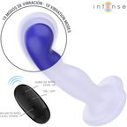 INTENS - KORT VIBRATOR MED SUGEKOP BLÅ FJERNBETJENING