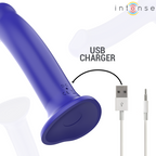 INTENSE - VICTORIA VIBRATOR MED SUGEKOP 10 VIBRATIONER MØRKEBLÅ FJERNBETJENING