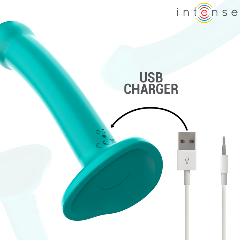 INTENSE - KATIE VIBRATOR MED SUGEKOP 10 VIBRATIONER BLÅ FJERNBETJENING