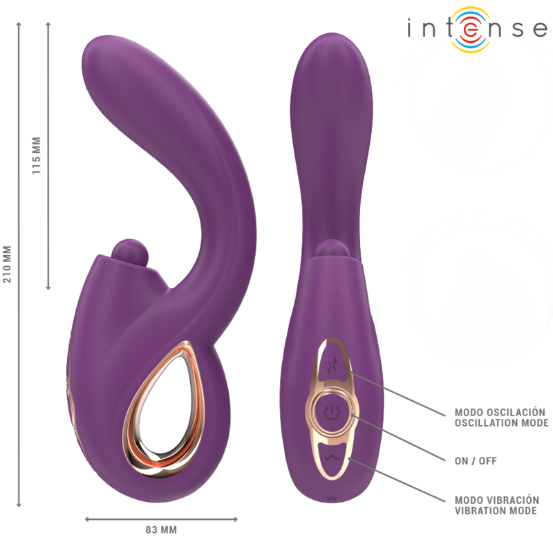 INTENS - LALI MULTIFUNKTIONS G-SPOT VIBRATOR TAPNING & THRUST & VIBRATION LILLA