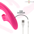 INTENSE - EMI VIBRATOR 13,5 CM MULTIFUNKTION 3 I 1 10 VIBRATIONER LYSERØD