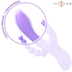 INTENSE - MIKO TRIPLE VIBRATOR KANIN & STIMULATOR & ANAL 7 VIBRATIONER LILLA