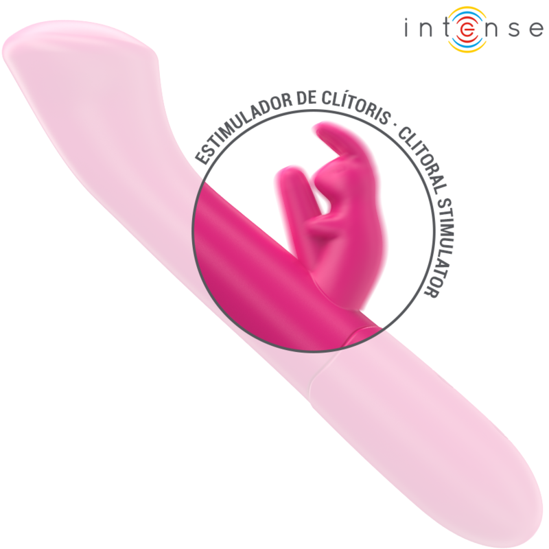 INTENSE - JULIETA KANINVIBRATOR 18,6 CM 10 VIBRATIONER LYSERØD