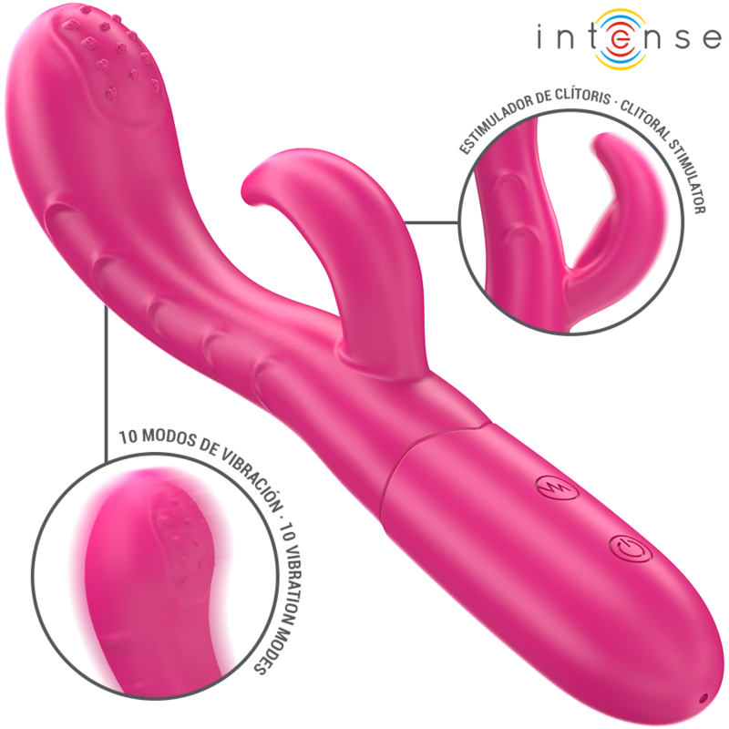 INTENS - AMARA VIBRATOR MED STIMULERINGSTUNGE 10 VIBRATIONER PINK