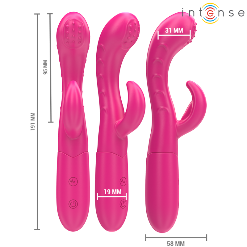 INTENS - AMARA VIBRATOR MED STIMULERINGSTUNGE 10 VIBRATIONER PINK