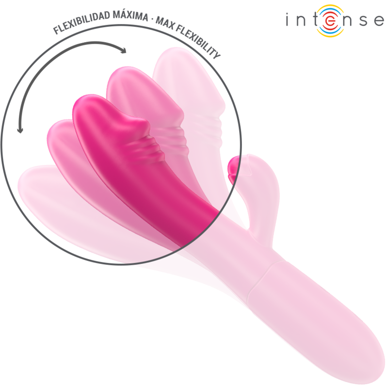 INTENSE - IVY FLEKSIBEL VIBRATOR 10 VIBRATIONER MED STIMULERENDE TUNGE PINK