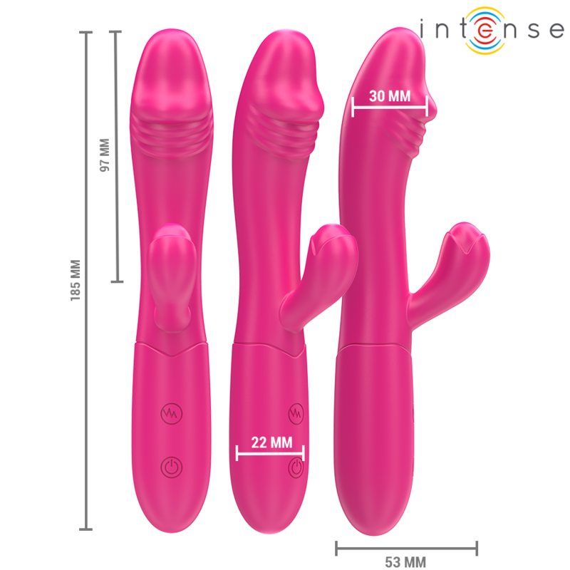 INTENSE - IVY FLEKSIBEL VIBRATOR 10 VIBRATIONER MED STIMULERENDE TUNGE PINK