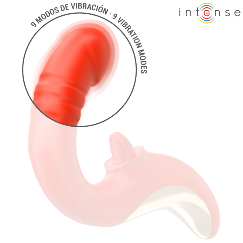 INTENSE - PAULINA VIBRATOR OG STIMULATOR I U-FORM RØD
