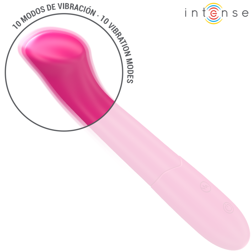 INTENSE - PATY VIBRATOR 19 CM FLEKSIBEL 10 VIBRATIONER MODEL 2 PINK