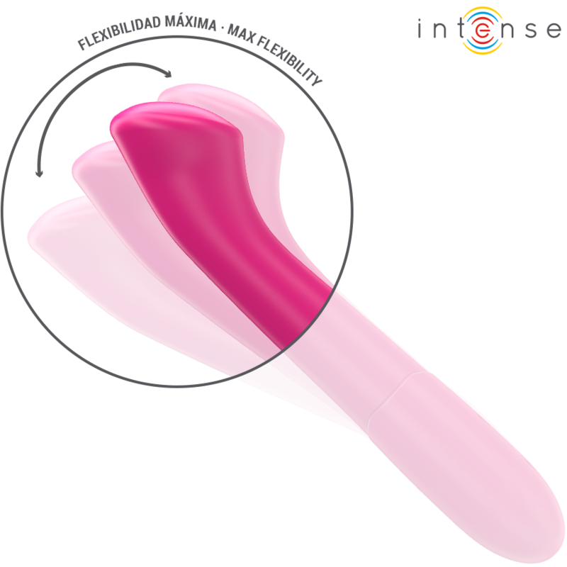 INTENSE - PATY VIBRATOR 19 CM FLEKSIBEL 10 VIBRATIONER MODEL 2 PINK