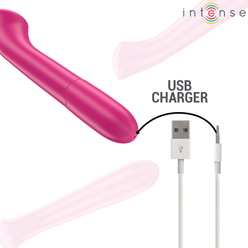 INTENSE - PATY VIBRATOR 19 CM FLEKSIBEL 10 VIBRATIONER MODEL 2 PINK
