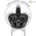 INTENSE - MABEL VIBRERINGSRING 10 VIBRATIONER MED KLITORISSTIMULATOR SORT