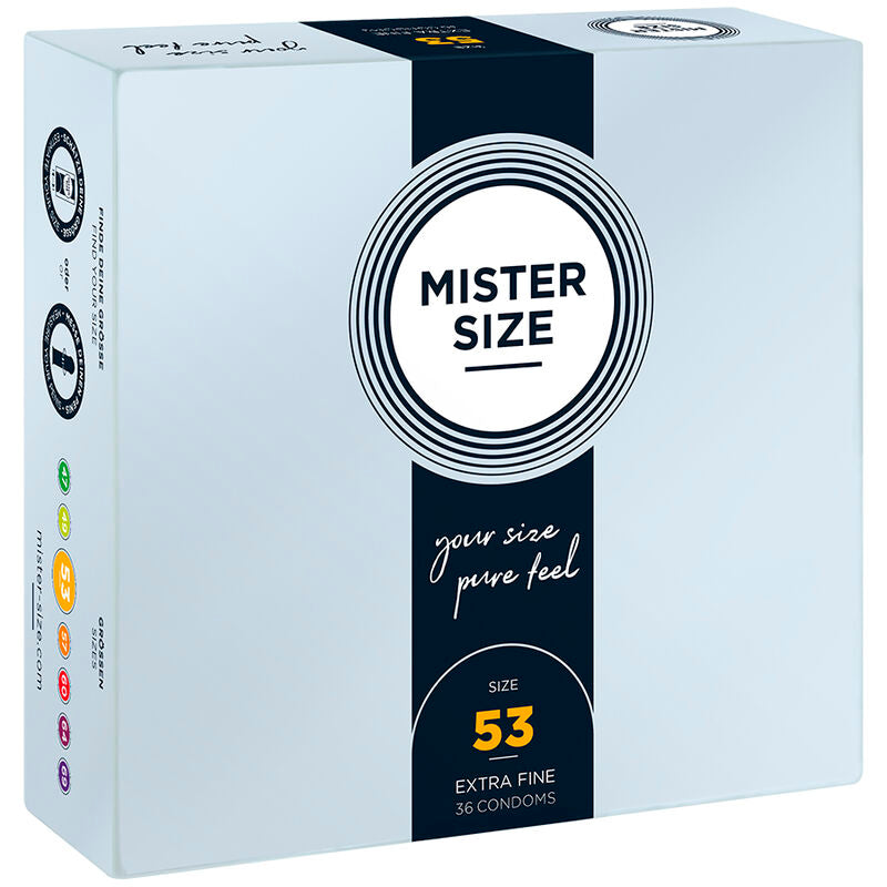 MISTER SIZE - KONDOMSTØRRELSE M 53 MM (36 ENHEDER)