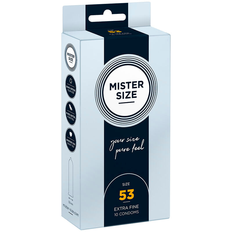MISTER SIZE - KONDOMSTØRRELSE M 53 MM (10 ENHEDER)