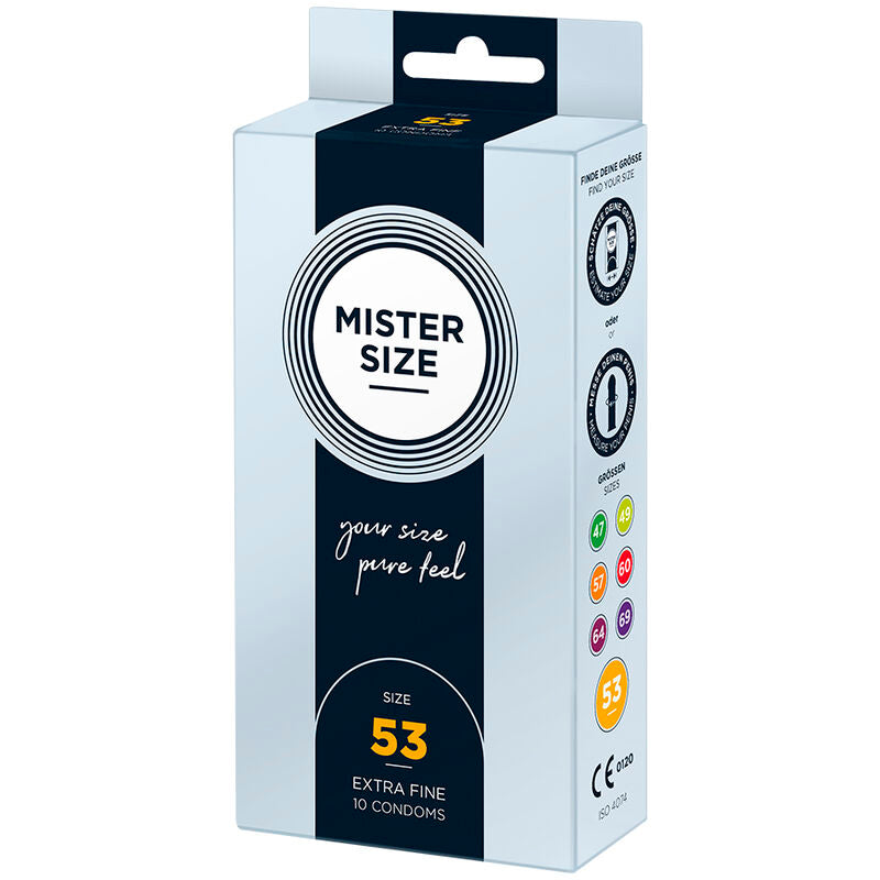 MISTER SIZE - KONDOMSTØRRELSE M 53 MM (10 ENHEDER)
