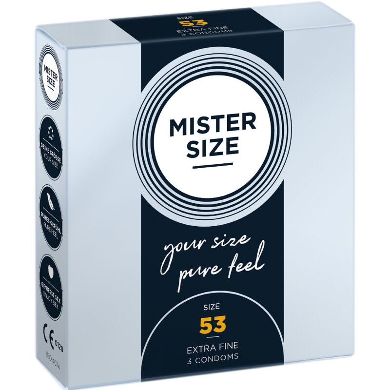 MISTER SIZE - KONDOMSTØRRELSE M 53 MM (3 ENHEDER)