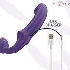 INTENSE - JILL DOBBELTVIBRATOR 20 CM LILLA FJERNBETJENING