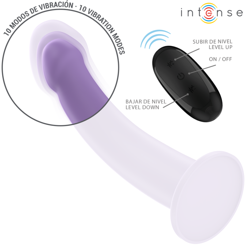 INTENSE - EDDIE VIBRATOR 17,5 CM 10 VIBRATIONER LILLA FJERNBETJENING