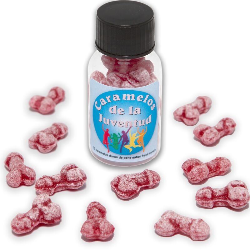 DIABLO PICANTE - 12 UNGDOMSLIK PENISFORM JORDBÆR/KIRSEBÆR