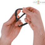 INTENSE - BOBBY DOBBELT SILIKONE PENISRING SORT