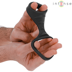 INTENSE - THEO DOBBELT SILIKONE PENIS RING SORT MODEL 3