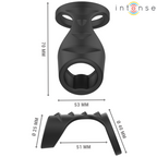 INTENSE - THEO DOBBELT SILIKONE PENIS RING SORT MODEL 3