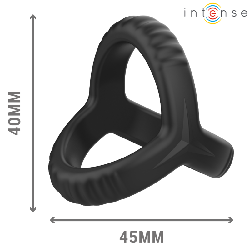 INTENSE - CARSON DOBBELT SILIKONE PENIS RING SORT MODEL 4