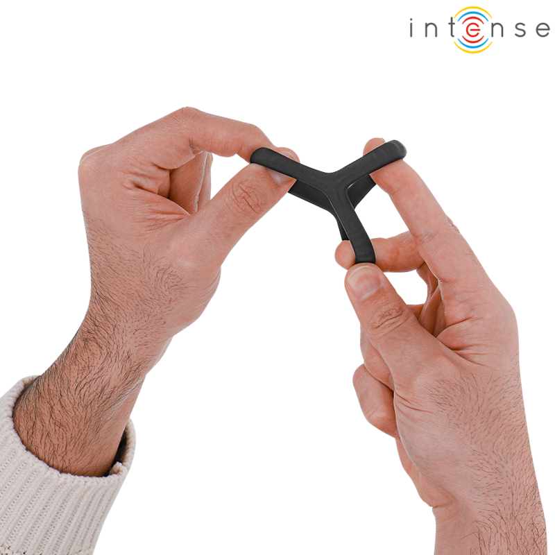 INTENSE - CARSON DOBBELT SILIKONE PENIS RING SORT MODEL 4