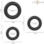 INTENSE - HUGH 3 BASIC SILIKONE PENISRINGE SORT