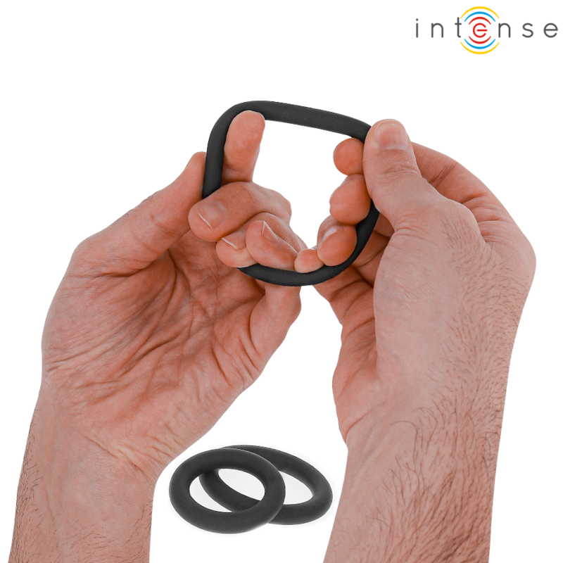INTENSE - HUGH 3 BASIC SILIKONE PENISRINGE SORT