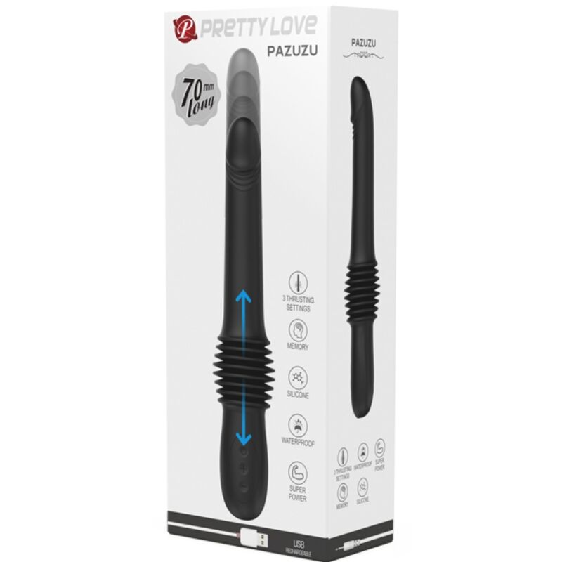 PRETTY LOVE - PAZUZU VIBRATOR 3 TRYKMODUSSER SORT
