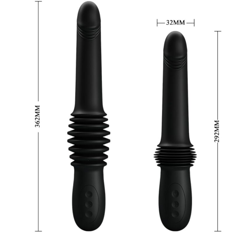 PRETTY LOVE - PAZUZU VIBRATOR 3 TRYKMODUSSER SORT