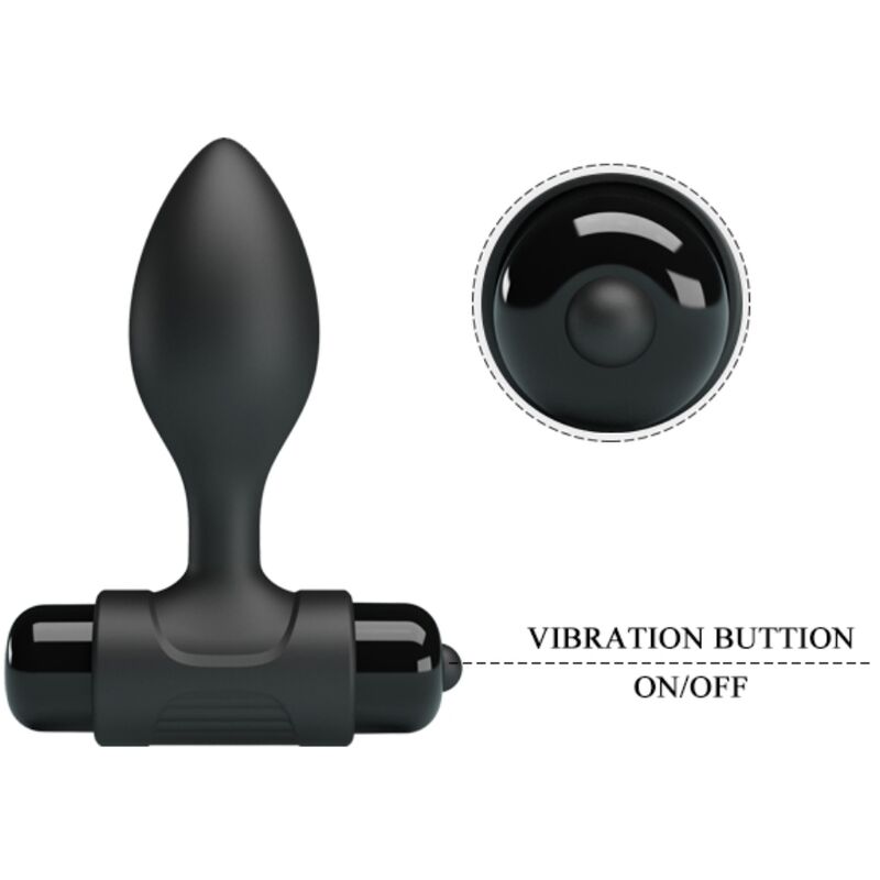 PRETTY LOVE - VIBRA BUTT 10 VIBRATIONER ANALPLUG SORT