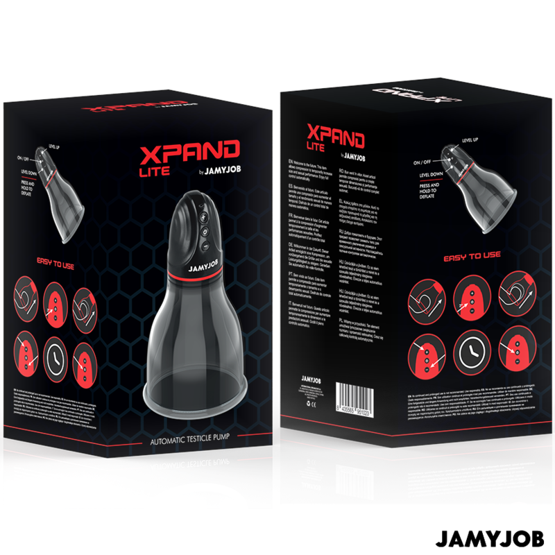 JAMYJOB - XPAND LITE AUTOMATISK TESTIKLPUMPE 3 SUGENIVEAUER GRÅ
