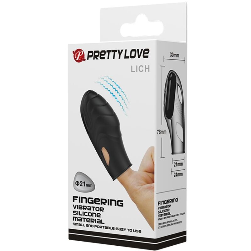 PRETTY LOVE - LICH SILIKONE FINGERVIBRATOR SORT