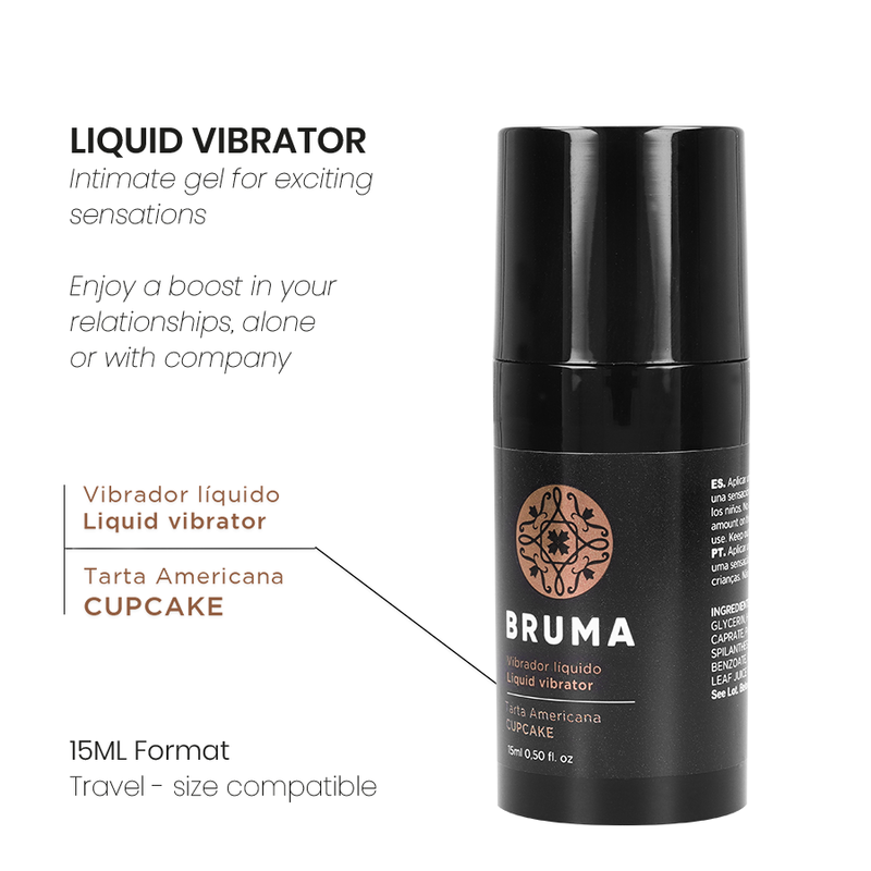BRUMA - VÆSKEVIBRATOR ULTRA GLIDENDE CUPCAKE 15 ML