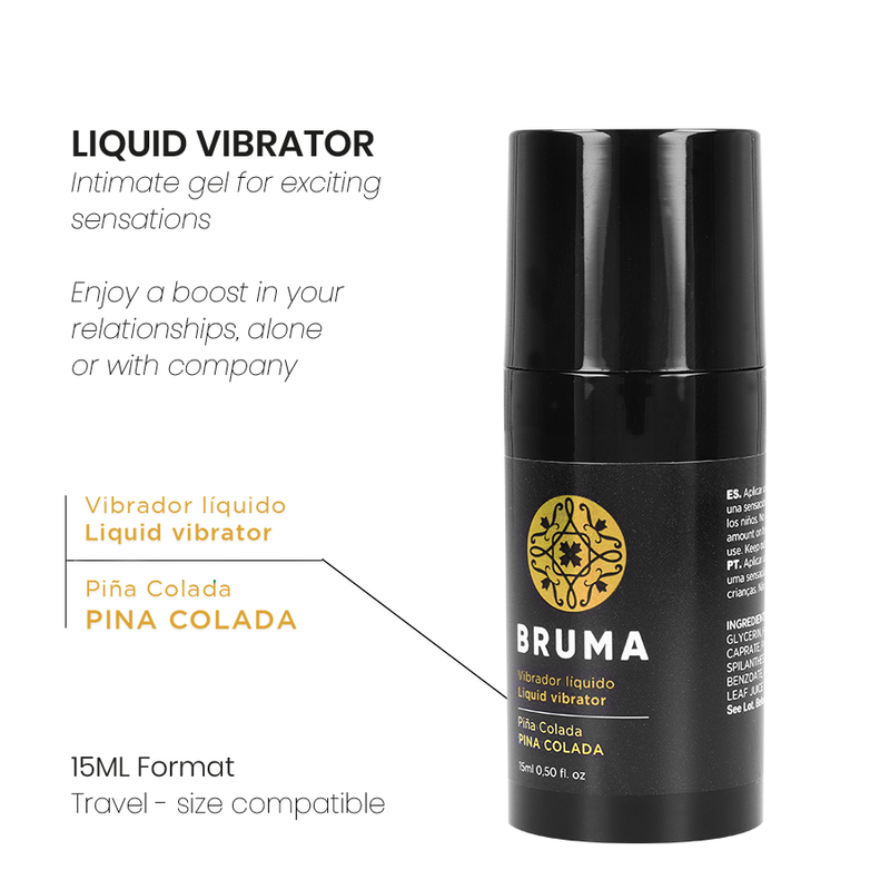 BRUMA - VÆSKEVIBRATOR ULTRA GLIDENDE PINA COLADA 15 ML