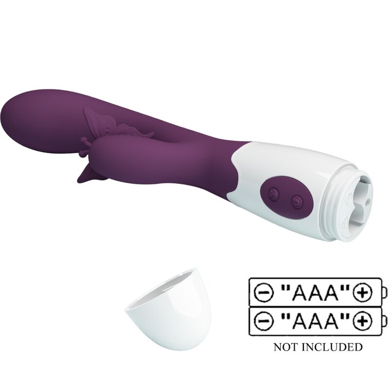PRETTY LOVE - BUTTERFLY KISS KANINVIBRATOR & G-PUNKT STIMULATOR LILLA