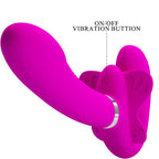 PRETTY LOVE - VALERIE DOBBELT STRAP-ON VIBRATOR 12 VIBRATIONER LILLA