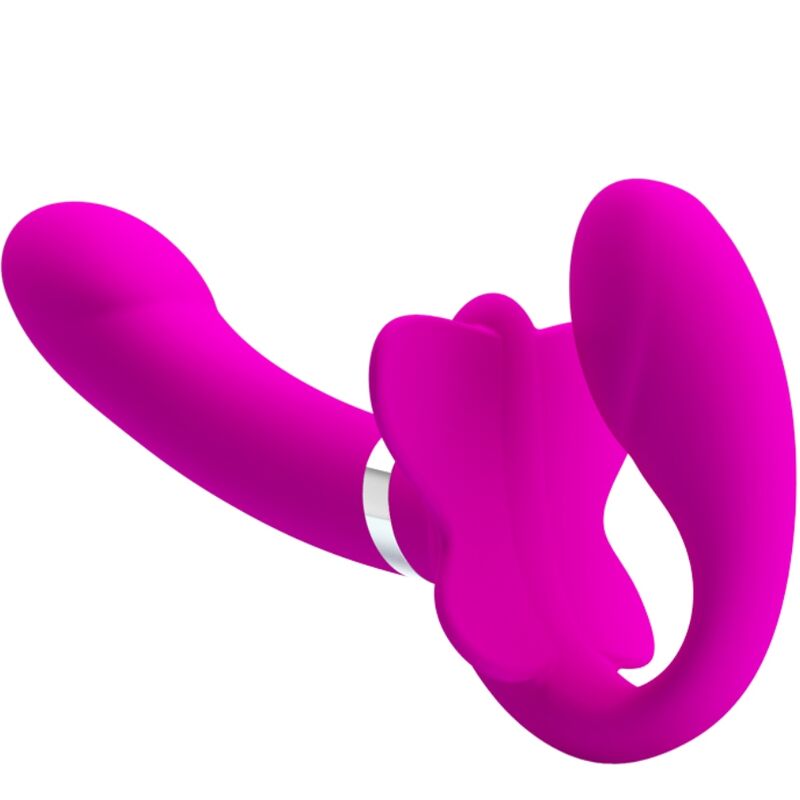 PRETTY LOVE - VALERIE DOBBELT STRAP-ON VIBRATOR 12 VIBRATIONER LILLA