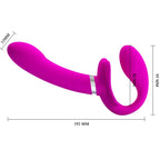 PRETTY LOVE - VALERIE DOBBELT STRAP-ON VIBRATOR 12 VIBRATIONER LILLA