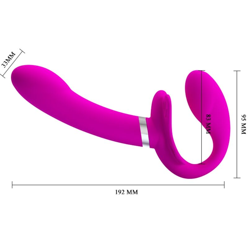PRETTY LOVE - VALERIE DOBBELT STRAP-ON VIBRATOR 12 VIBRATIONER LILLA